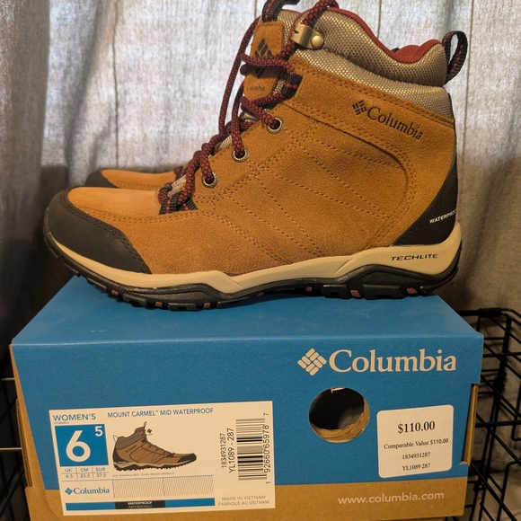 Columbia Women's Mid Waterproof Boots - Brown and Gray - Picture 1 of 3